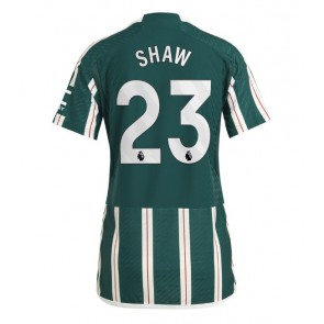 Manchester United Luke Shaw #23 Bortatröja Kvinnor 2023-24 Kortärmad